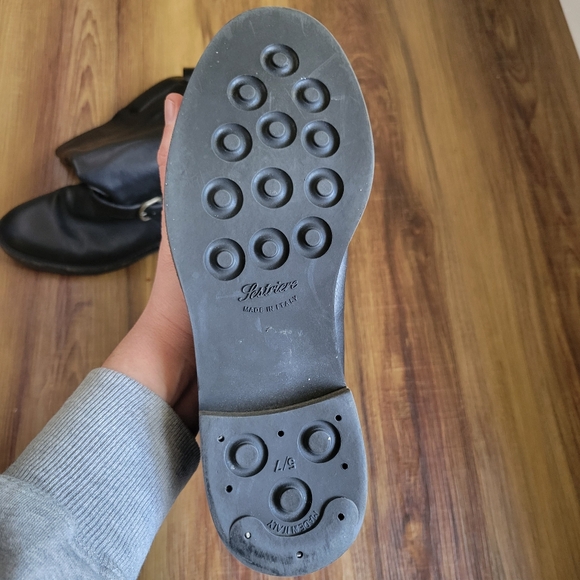 FRATELLI ROSSETTI Black Leather Tall Riding Moto Combat Boots Made in Italy - Picture 10 of 12